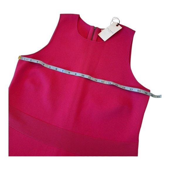 Ted Baker Gorjeta Knit Tulip Skirt Fuschia Pink Sheath Dress Size 5 US 12 - Picture 13 of 16